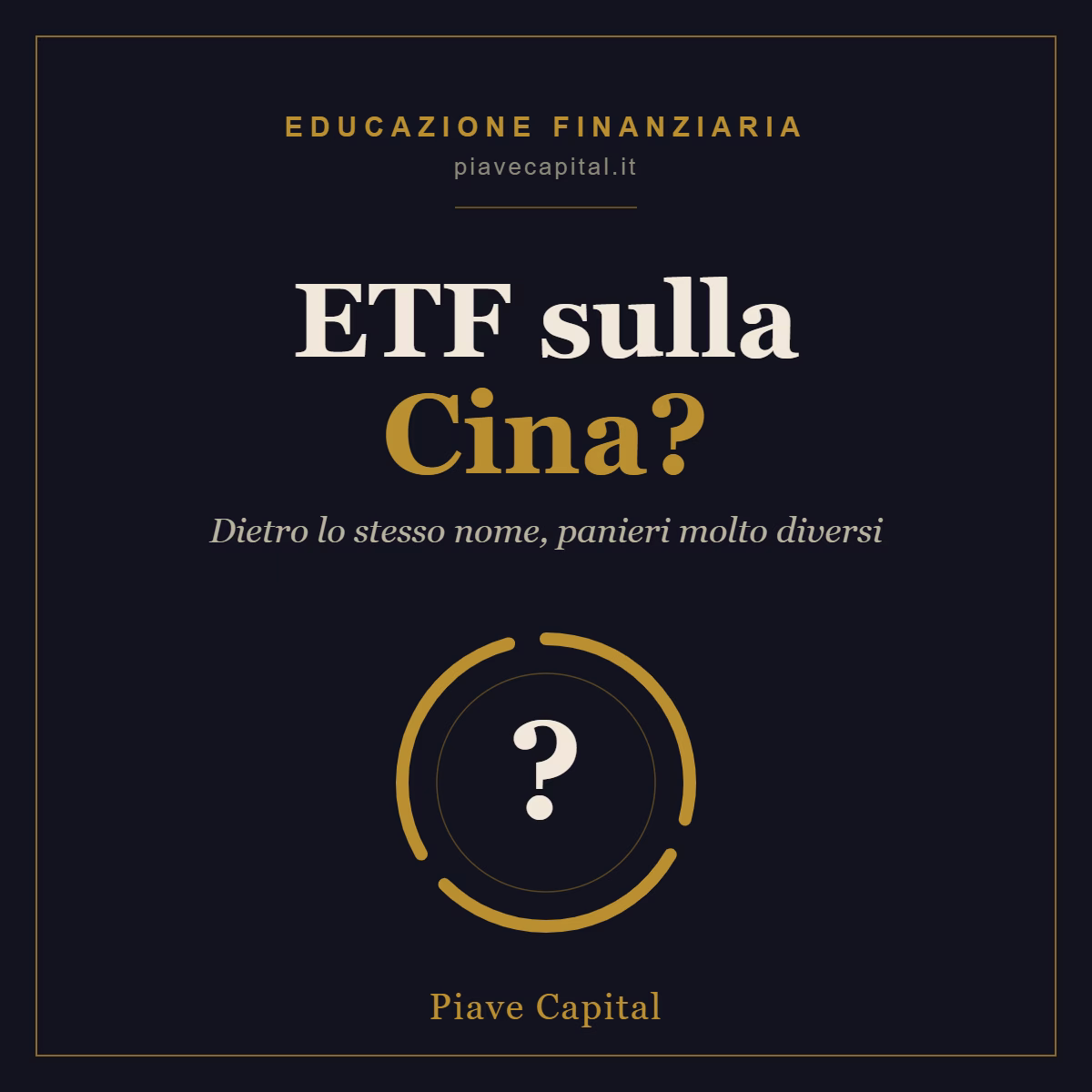 ETF sulla CINA?