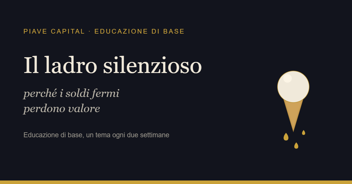 Il ladro silenzioso: l inflazione fa perdere valore ai soldi fermi