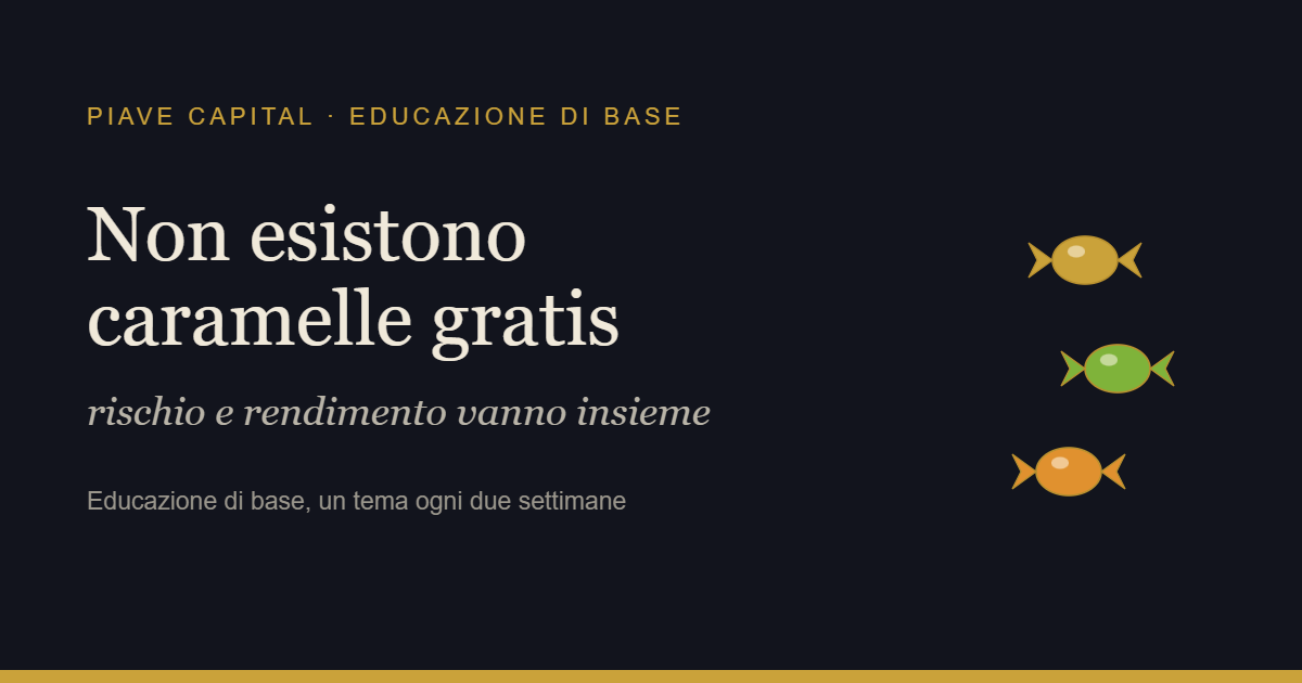 Non esistono caramelle gratis: rischio e rendimento vanno insieme